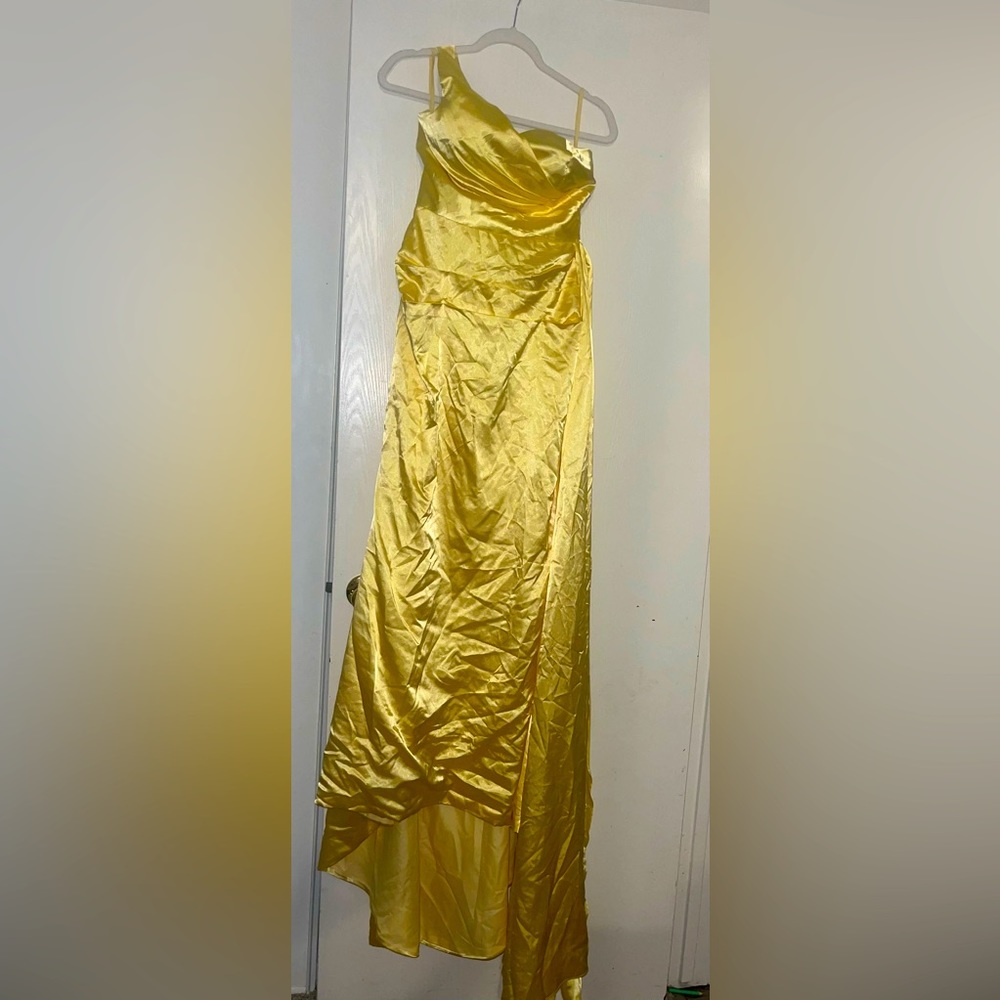 Yellow bridesmaids dress